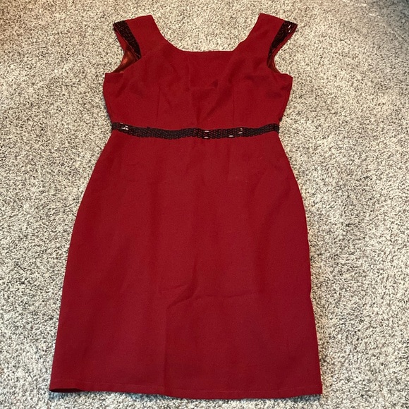 Artee Couture red beeded dress - Picture 1 of 4